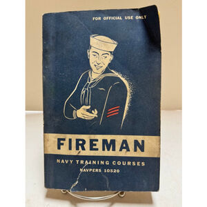 Fireman Navy Training Courses Book (Paperback, 1949)